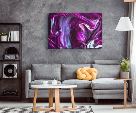 Purple Wall Art Framed & Ready To Hang Purple Canvas Art | Etsy