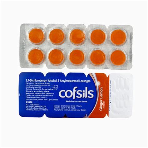 Buy Cofsils Ginger Lemon Lozenges 10's online at best price-Cold and Cough