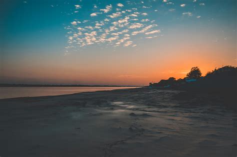 Free stock photo of backlit, beach, clouds