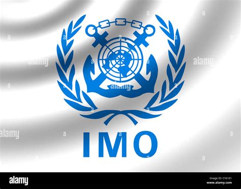 IMO - International Maritime Organization logo symbol flag Stock Photo - Alamy