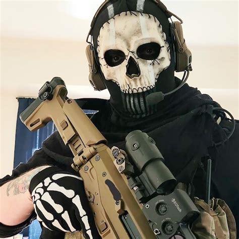 MW2 Ghost Mask Skull Latex Mask Cosplay COD Horror Face Props - Etsy