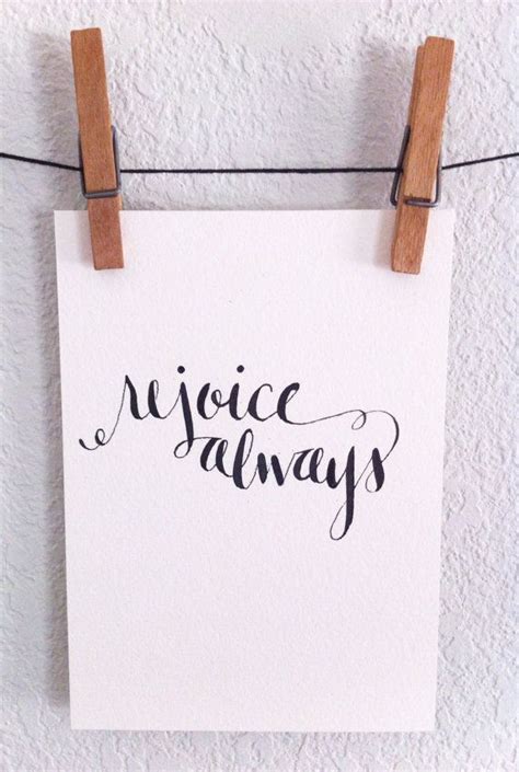 Rejoice Always Original Calligraphy Art 11x14 inches by annatovar, $40.00 | Rejoice always ...