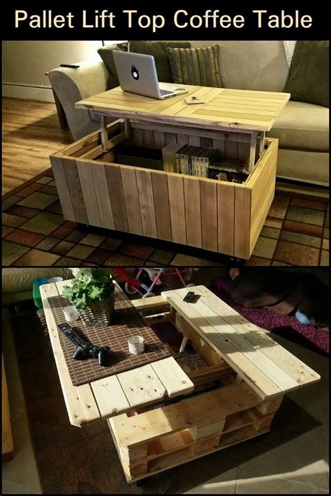 Make a lift top coffee table out of pallets... | Your Projects@OBN | Coffee table out of pallets ...