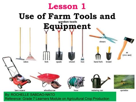 Lesson 1 Use of farm Tools and Equipment | PPT