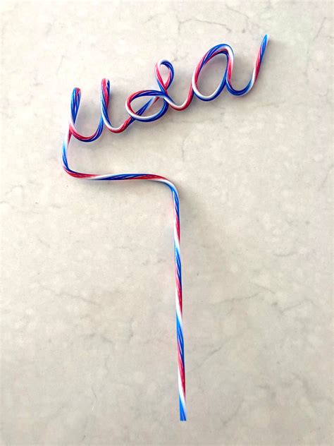 USA Party Crazy Straws Custom Straw Party Decorations | Etsy