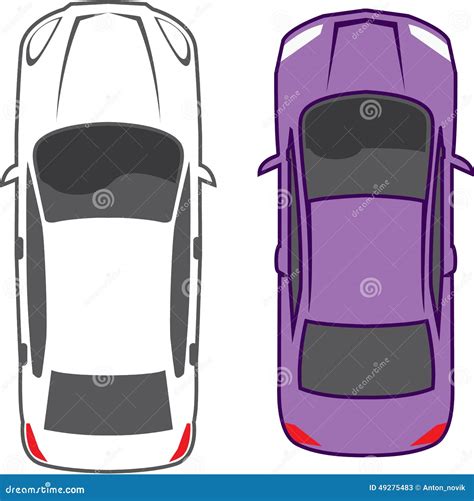 Cars Top View stock vector. Illustration of design, illustration - 49275483