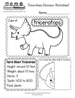 Dinosaur Worksheets for Kindergarten (Free Printables)