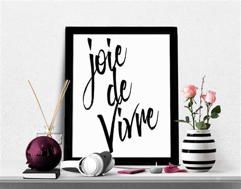 Joie De Vivre French Quote French Home Decor Joy Of Living | Etsy