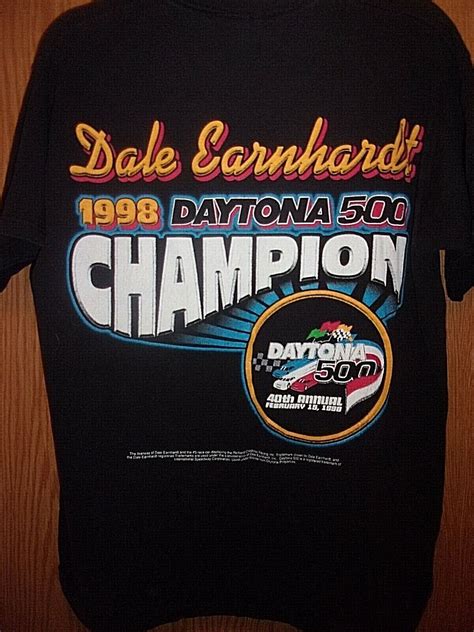 DALE Earnhardt 1998 Daytona 500 Champion black L t sh… - Gem