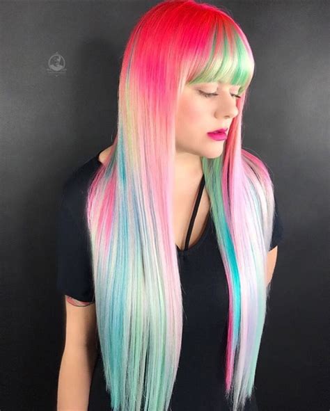 Multicolored hair by @Bottleblonde76 #ColoredHair | Pelucas