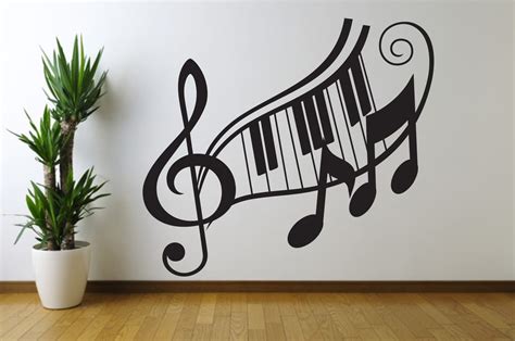 Music note treble clef wall art decal