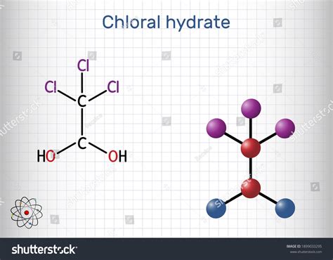 Chloral Hydrate Geminal Diol Anesthetic Molecule Stock Vector (Royalty ...