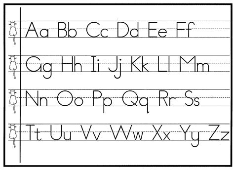 Cursive Alphabet Free Printable