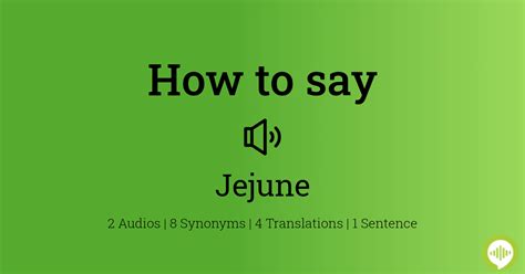 How to pronounce Jejune | HowToPronounce.com