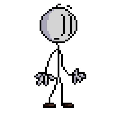 an old school pixel art style character holding a magnifying glass