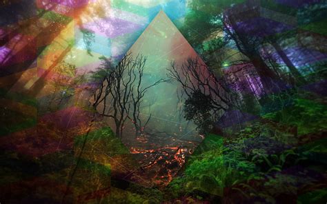 A Cool Rainbow Forest Wallpaper : EditingWars