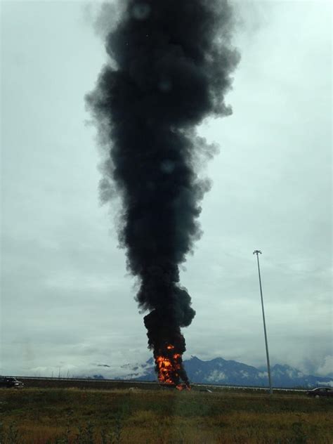 Oil tanker fire shuts Palmer access; Fair traffic diverted - Alaska Public Media