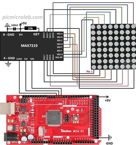 8×8 LED Dot Matrix Display with Arduino – Microcontroller Based Projects