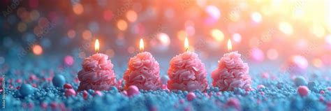 Birthday Cake Candles Against Color Background, Background HD ...