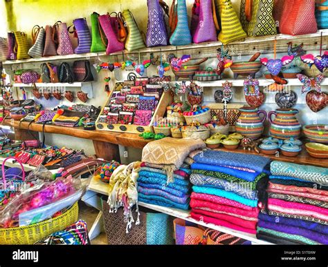 Colourful Mexican handicrafts Stock Photo - Alamy