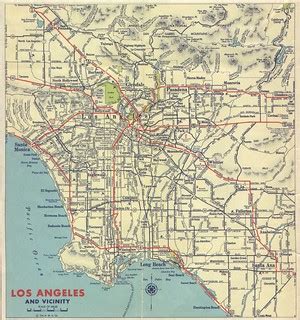 Los Angeles Road Map 1939 | Michael Ballard's - "SoCal Regio… | Flickr