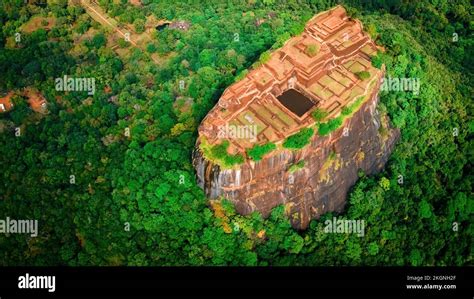 Aerial View of Sri Lanka's Famous Sigiriya Rock and Pidurangala Stock ...