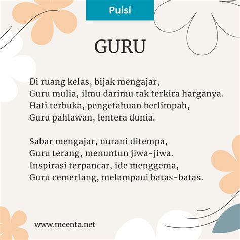 10 Puisi Pendek Berbagai Tema dari Keluarga, Sekolah, dan Alam – Meenta