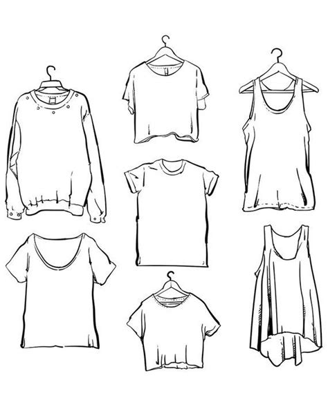 80% off Sale Vector Woman Clothing Set Outline Clipart - Etsy | Drawing ...