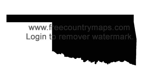 Outline and Blank Maps of Oklahoma USA : Vector and Gif Map for YouTube ...