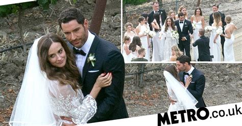 Lucifer Tom Ellis wedding pictures as he marries Meaghan Oppenheimer ...