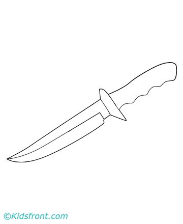 Knife Coloring Pages Printable