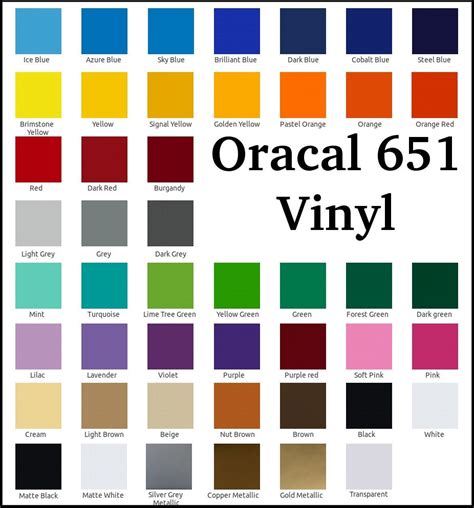 Oracal 651 Permanent Vinyl Rolls