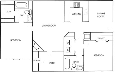 2 Bedroom Luxury Apartment Floor Plans | Apartment floor plans, Small apartment living room ...