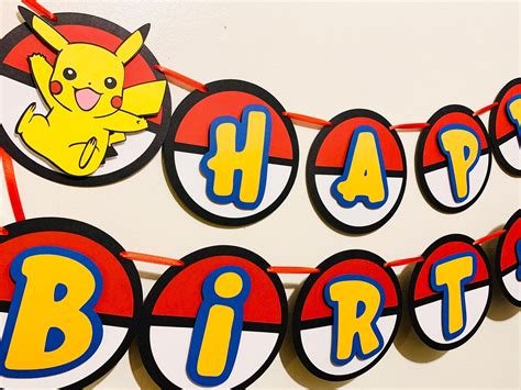 Pokemon Banner Pokemon Birthday Banner Pokemon Party - vrogue.co