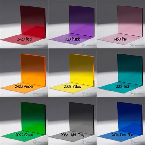 Transparent Acrylic Sheet Varying Thickness, Colors, and Sizes - Etsy | Colored acrylic sheets ...