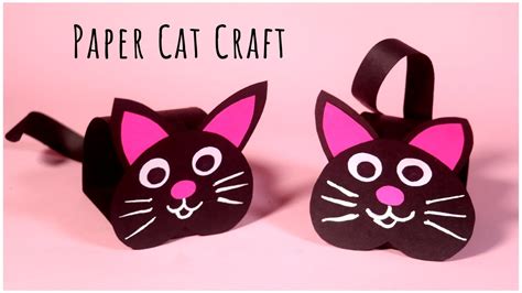 Easy Paper Cat Craft - YouTube