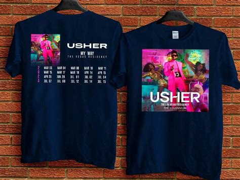 2023 Usher My Way The Vegas Residency Tour T-Shirt, Usher RnB Music ...