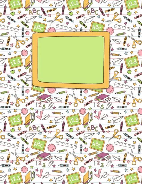 Free printable school doodle binder cover template. Download the cover in JPG or PDF format ...