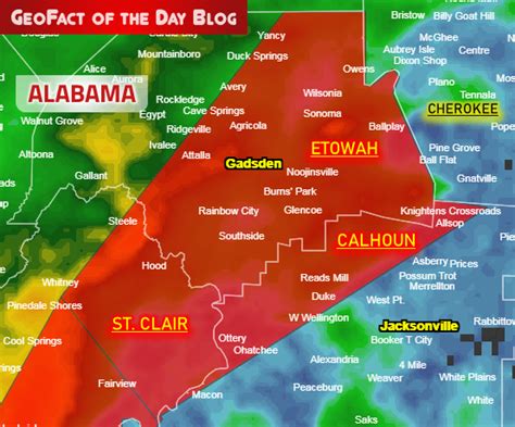 GeoFact of the Day: 2/6/2020 Alabama Tornado Warning 6