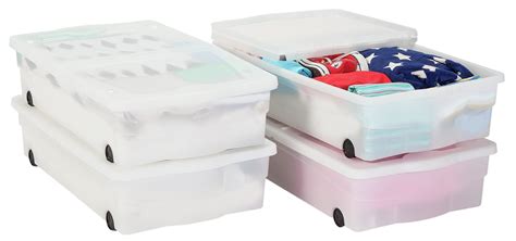 Argos Home Set of 4 Wheeled Plastic Underbed Storage Boxes Reviews