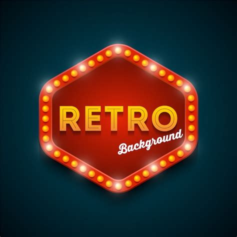 Retro neon sign. illustration. | Premium Vector