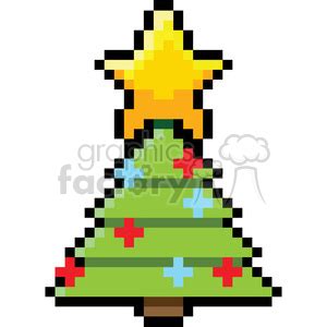 Royalty-Free 8 bit christmas tree vector art 400363 vector clip art image - EPS, SVG, AI, PDF ...