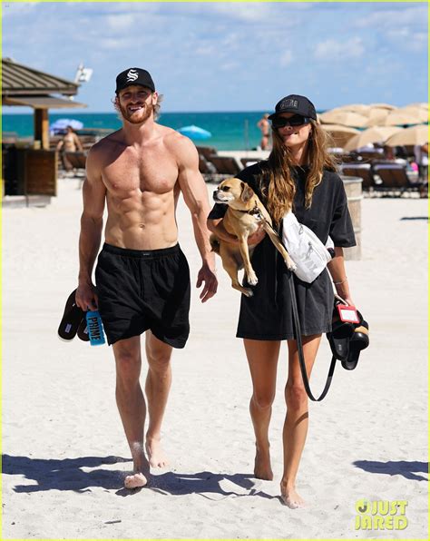 Logan Paul Goes Shirtless During Miami Beach Run with Girlfriend Nina ...