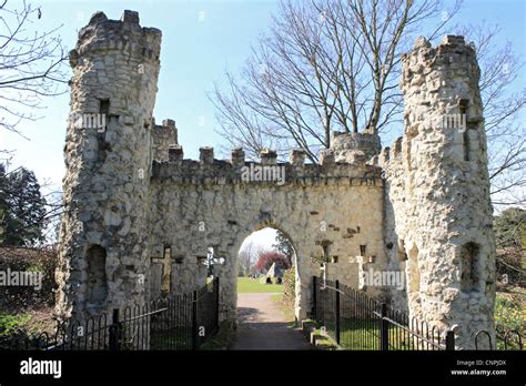 Gate house at Reigate castle grounds Surrey England UK Stock Photo - Alamy