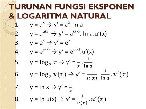 Pelajari Contoh Soal Turunan Fungsi Logaritma Dan Eksponensial Terbaik | Contoh Soal Lengkap