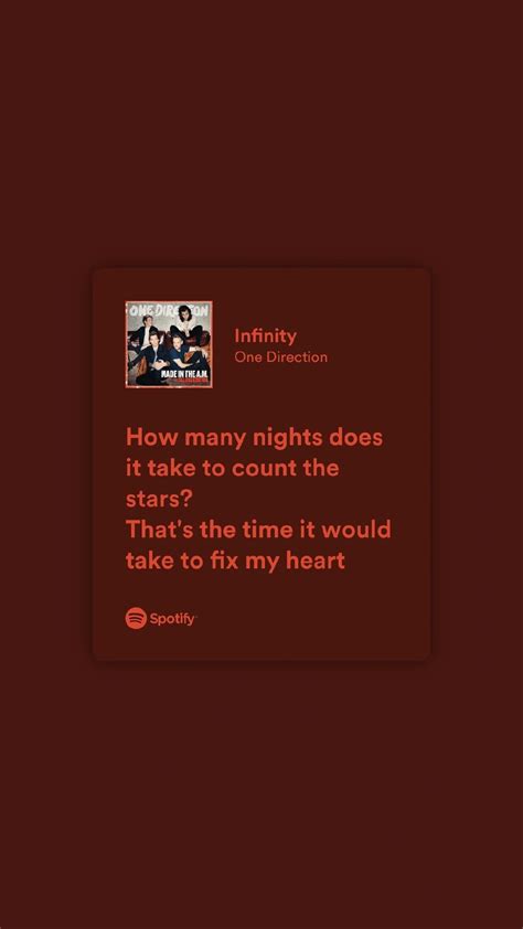 Infinity - One direction Spotify | One direction lyrics, One direction ...