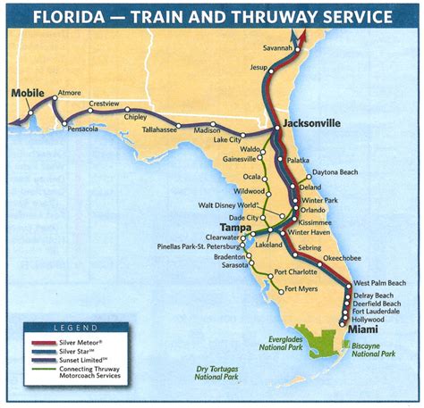 Amtrak Routes Map Florida