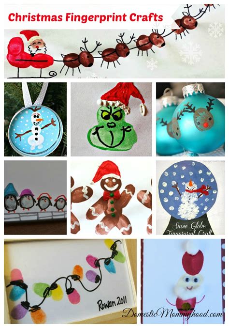 Christmas Fingerprint Crafts - Domestic Mommyhood