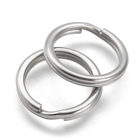 J013 - 10 pcs. 304 Stainless Steel Split Rings Key Rings - 20mm (0.79 ...