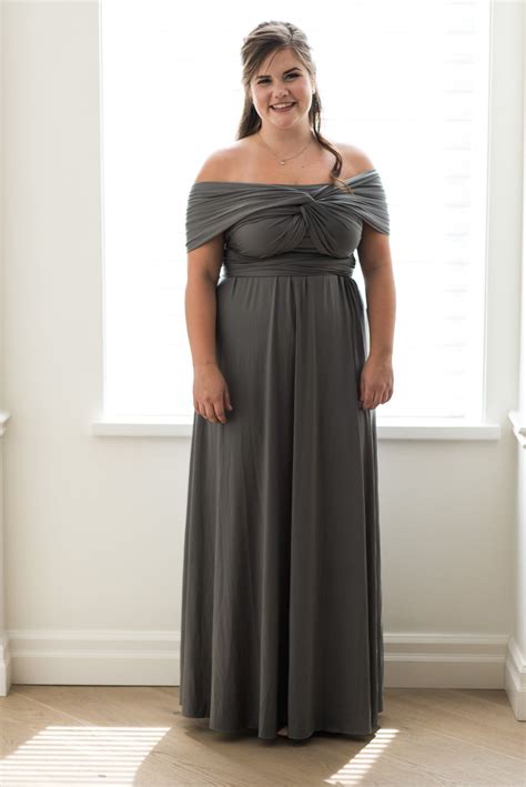 Slate Grey Bridesmaid Dress | Grey bridesmaid dresses, Bridesmaid dresses plus size, Infinity ...